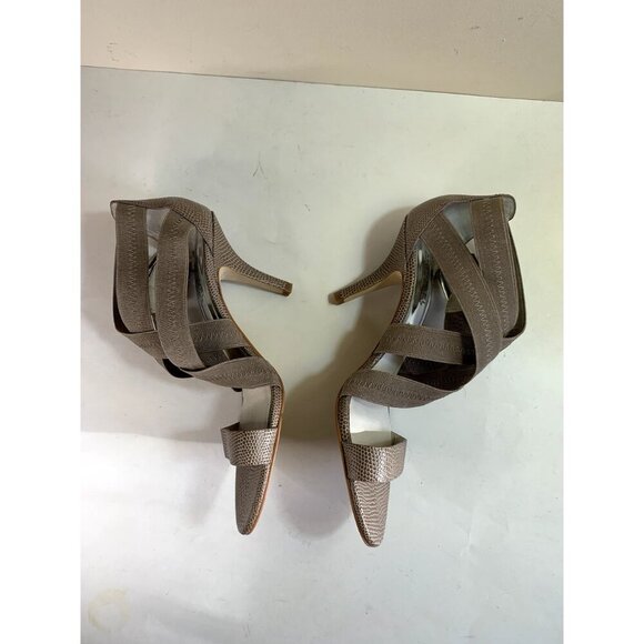 MICHAEL Michael Kors NEW! Wendy Strappy Stretch Sandal Lizard Beige 8 - Picture 3 of 8